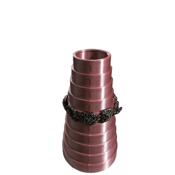 Premier Designs 2 Silver Tone 1 Rectangle & 1 Square Ornate Link Bracelets 7” - Picture 12 of 16